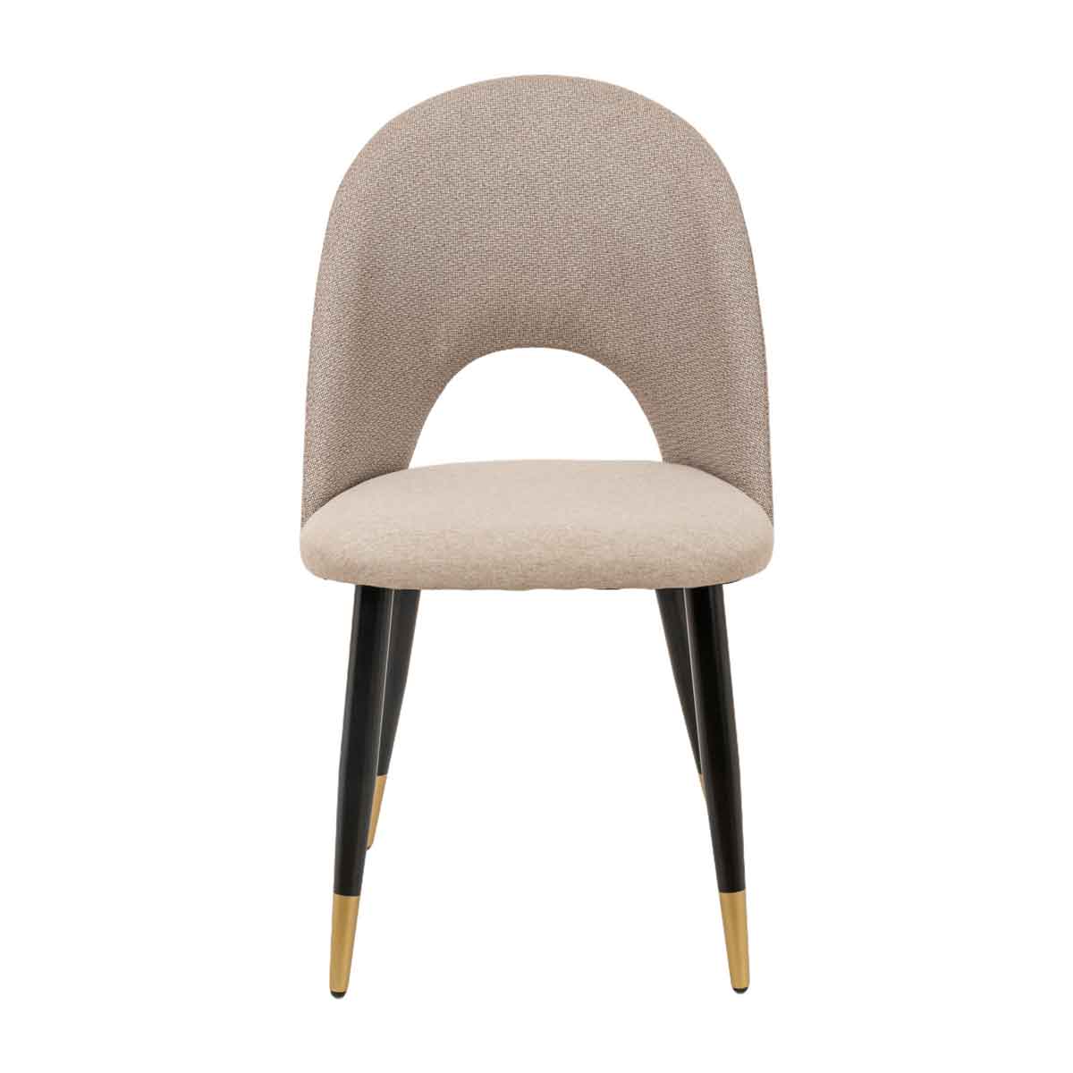 Silla RICK beige con patas metálicas