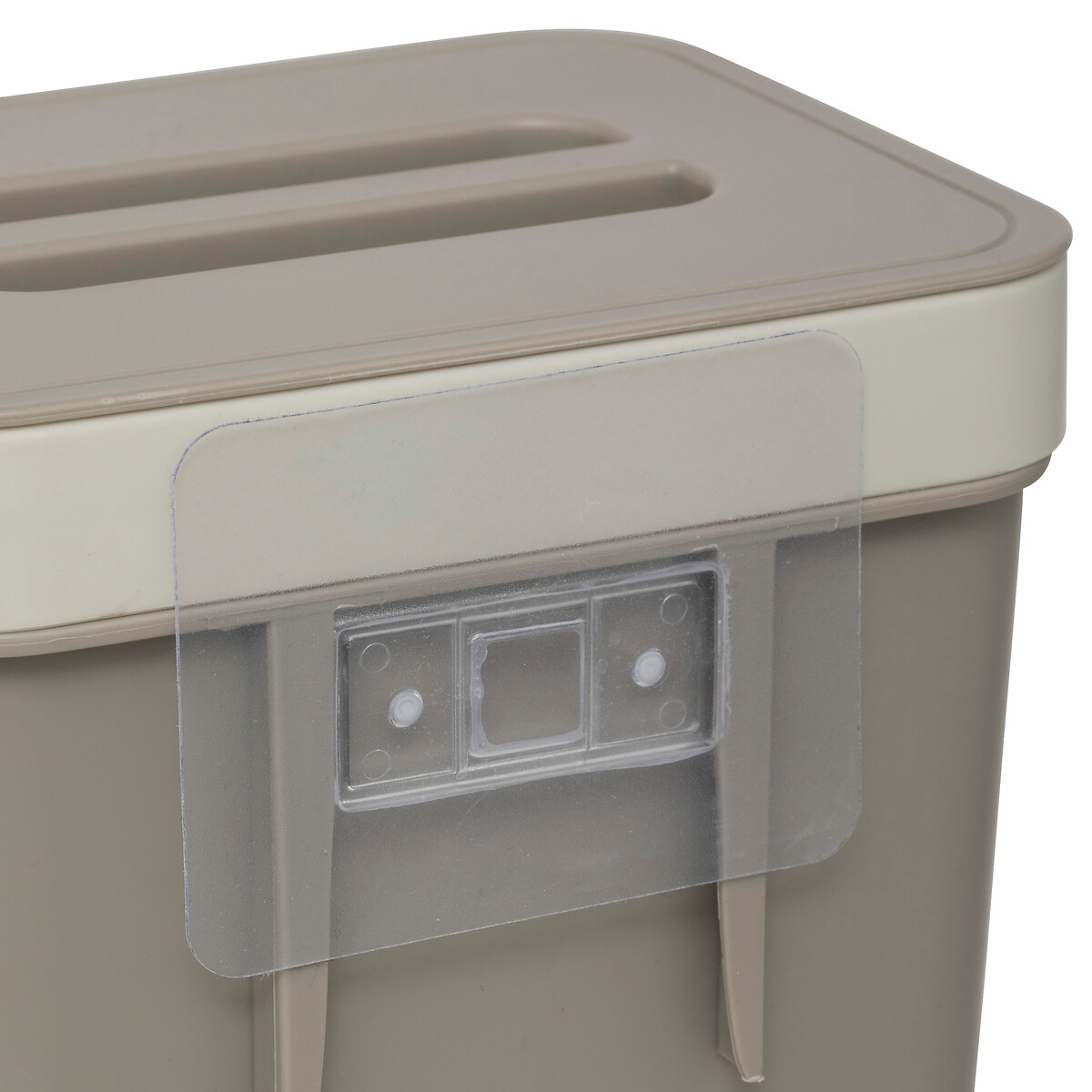 Cubo de basura con soporte beige 5l
