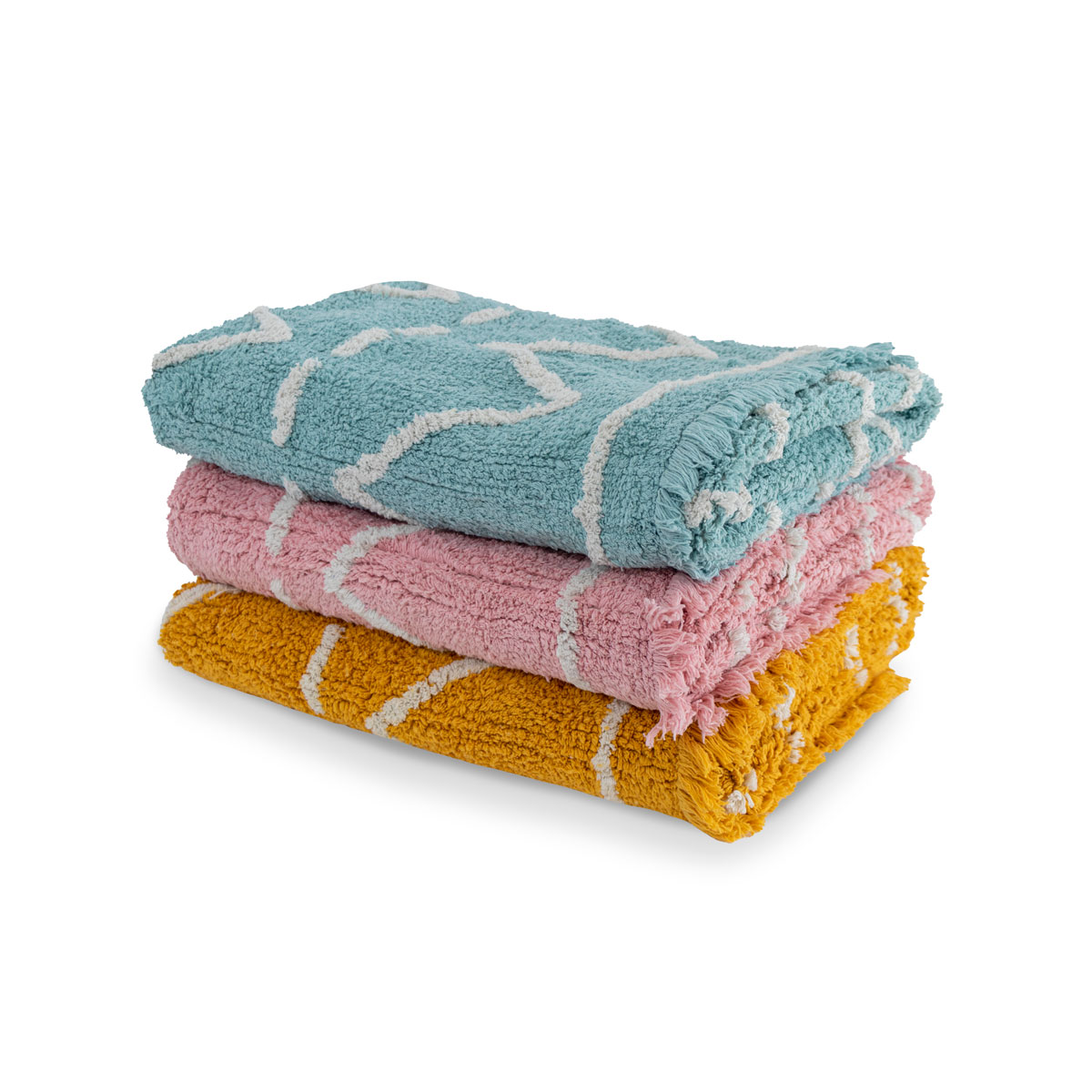 Tapete Paty Verde E Branco 120x160cm