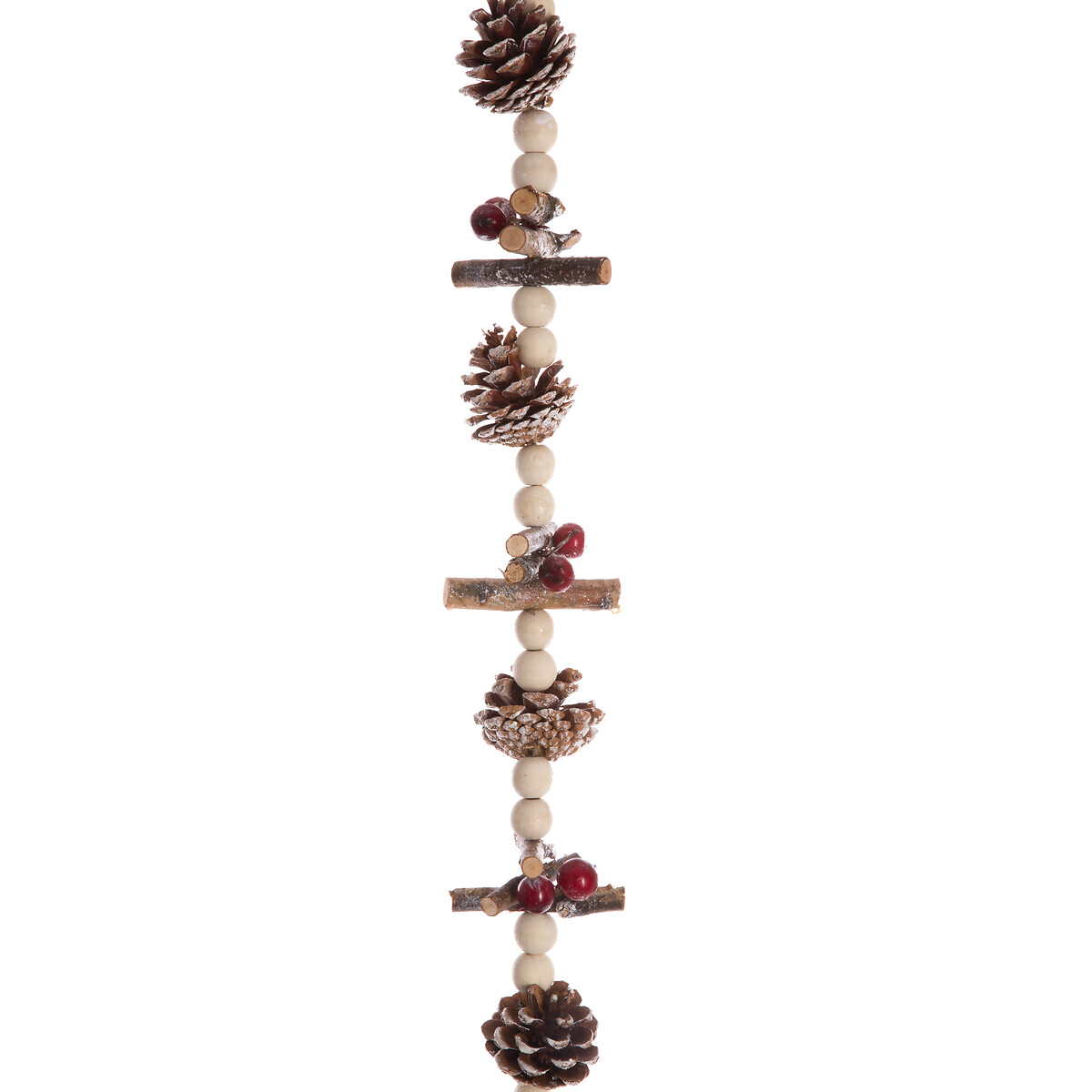 Guirnalda Decorativa Con Pi&ntilde;as Y Bayas 150cm