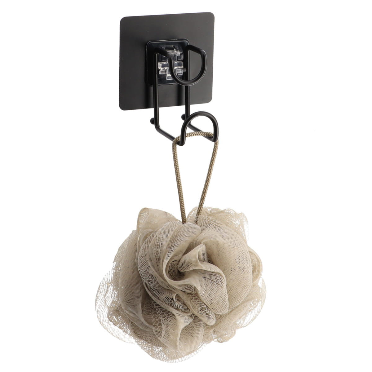 Gancho Para Ba&ntilde;o  De Metal Con Adesivo Negro