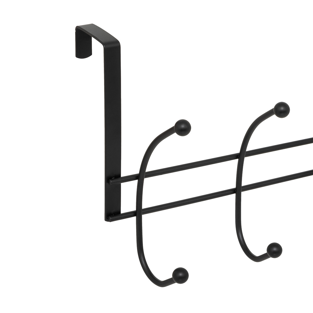 Percha De 10 Cabezas Con Ganchos Para Puerta Negro