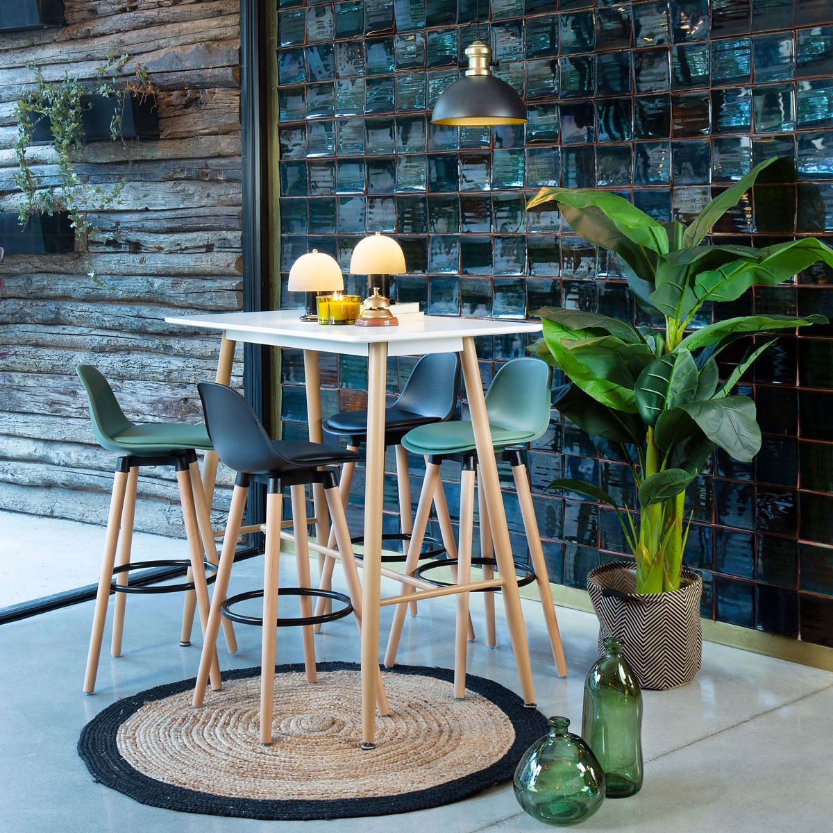 Banco De Bar Maxon Cinza