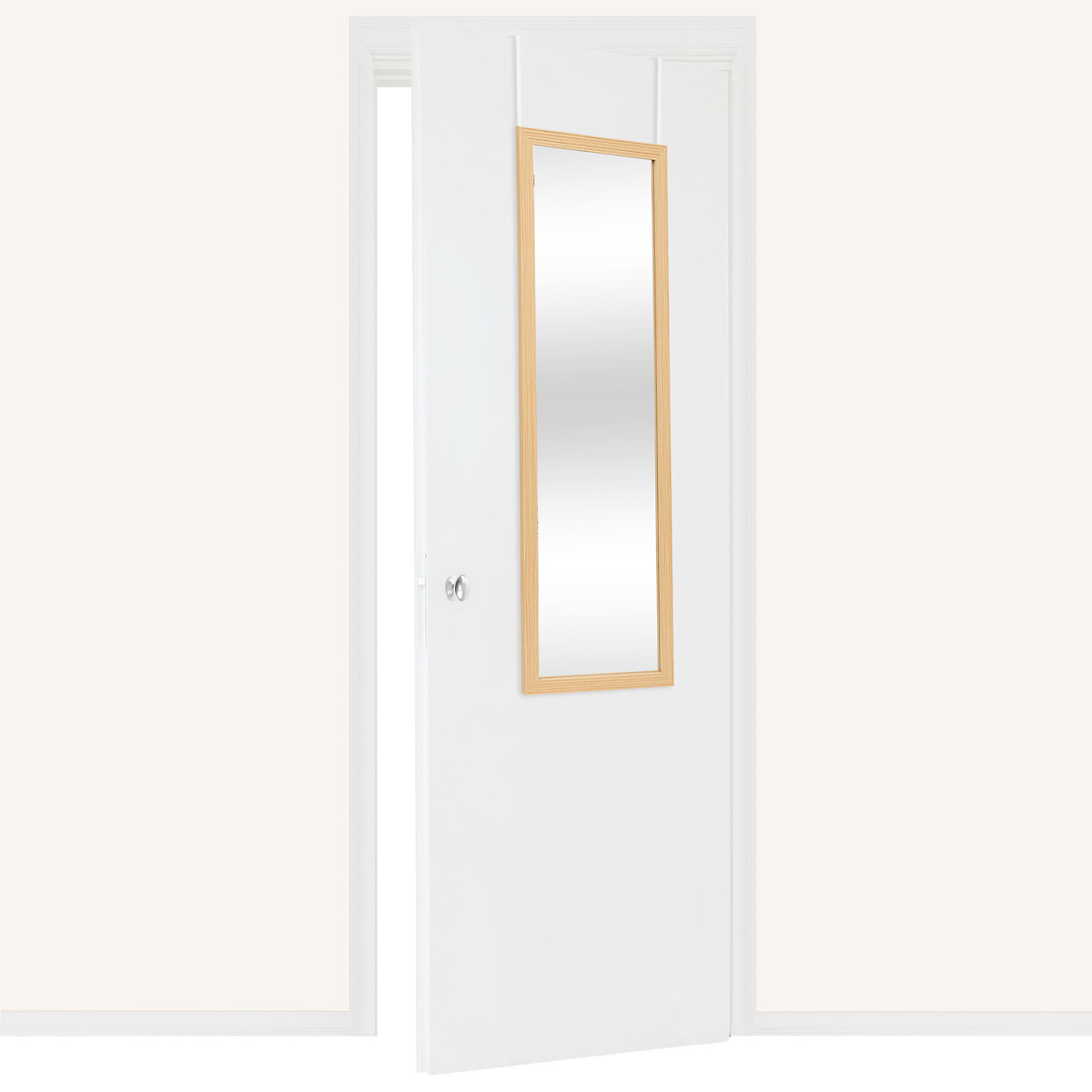 Espejo wc marr&oacute;n para puerta 109cm