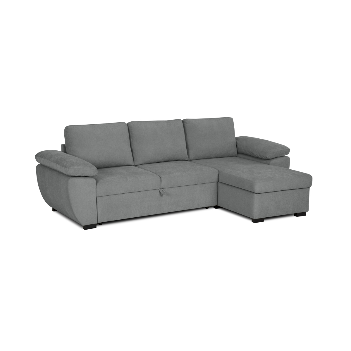 Sofá cama DRESDEN con arcón y chaise longue  gris