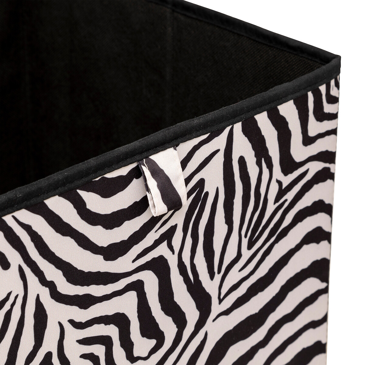 Caja de almacenaje estampado cebra 31x31cm