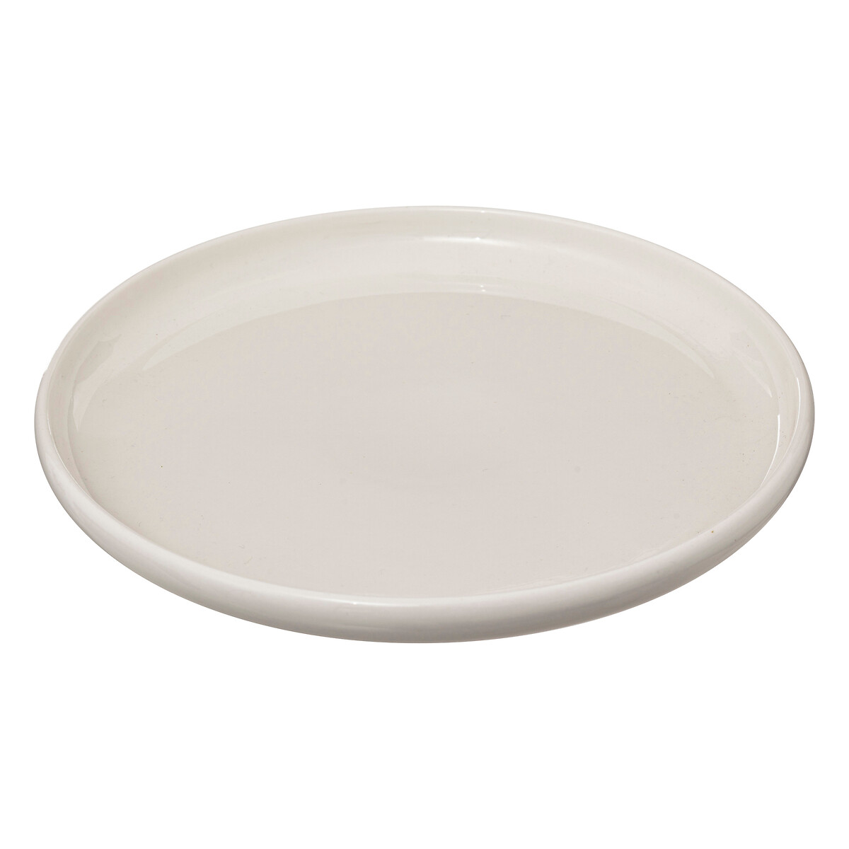 Prato De Sobremesa Nora Branco Em Porcelana 21cm