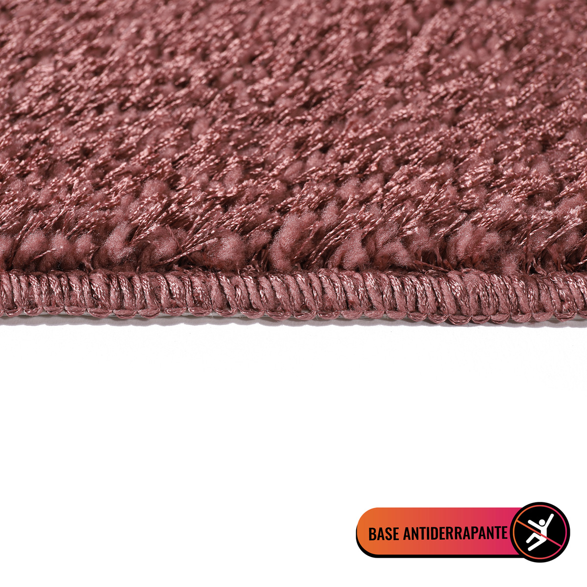 Alfombra De Baño Tufting Rosa 80x150Cm