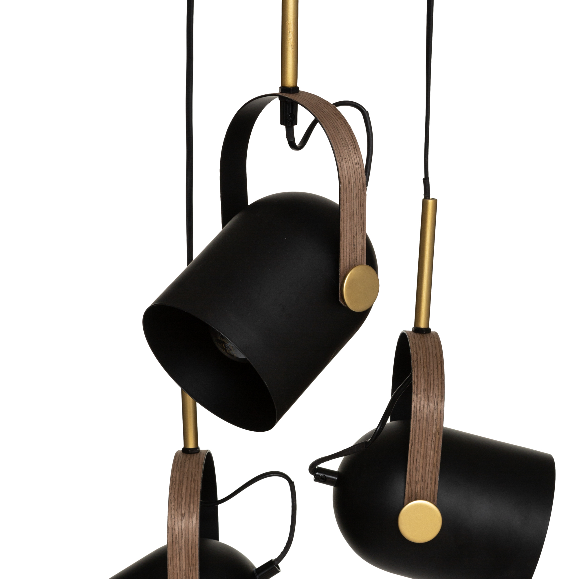 L&aacute;mpara De Techo Metal Negra 25x83Cm