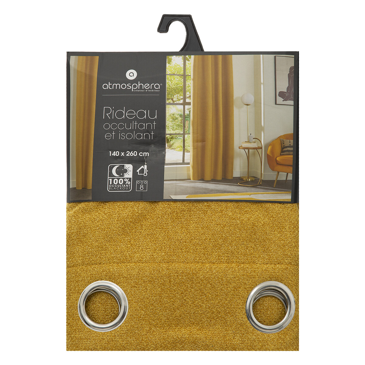 Cortina Aislante Ocre 140x260Cm