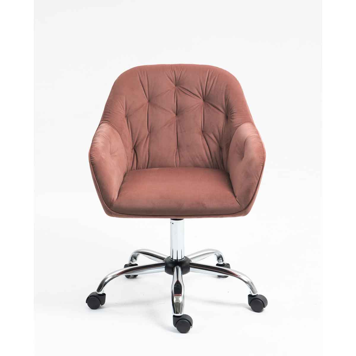 Silla de escritorio MIA Rosa de terciopelo