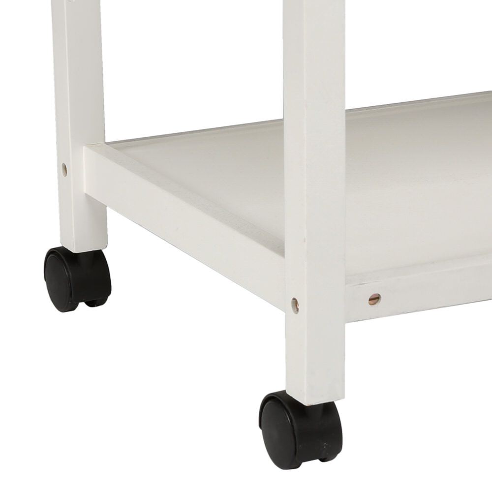 Carrito Auxiliar Blanco Para Cocina Con Division