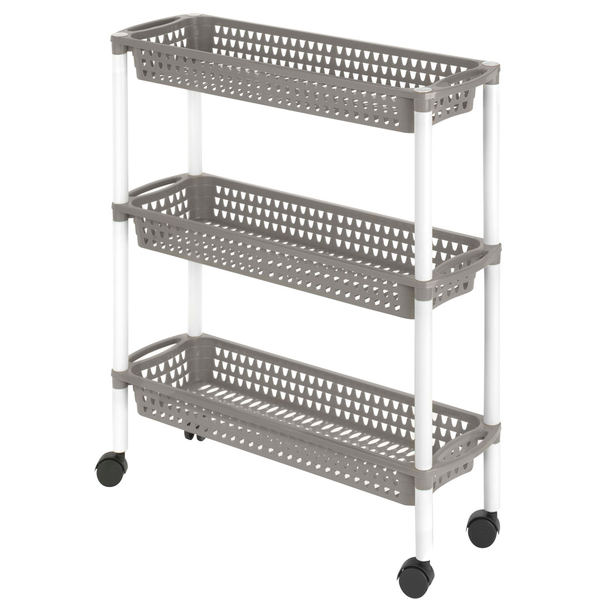 Carrito De Cocina Con 3 Cestas Y Ruedas