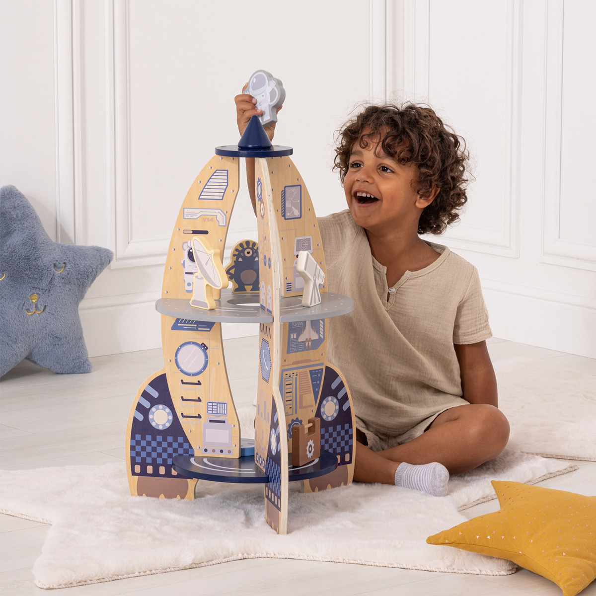 Cohete De MDF Con Acessorios 60cm