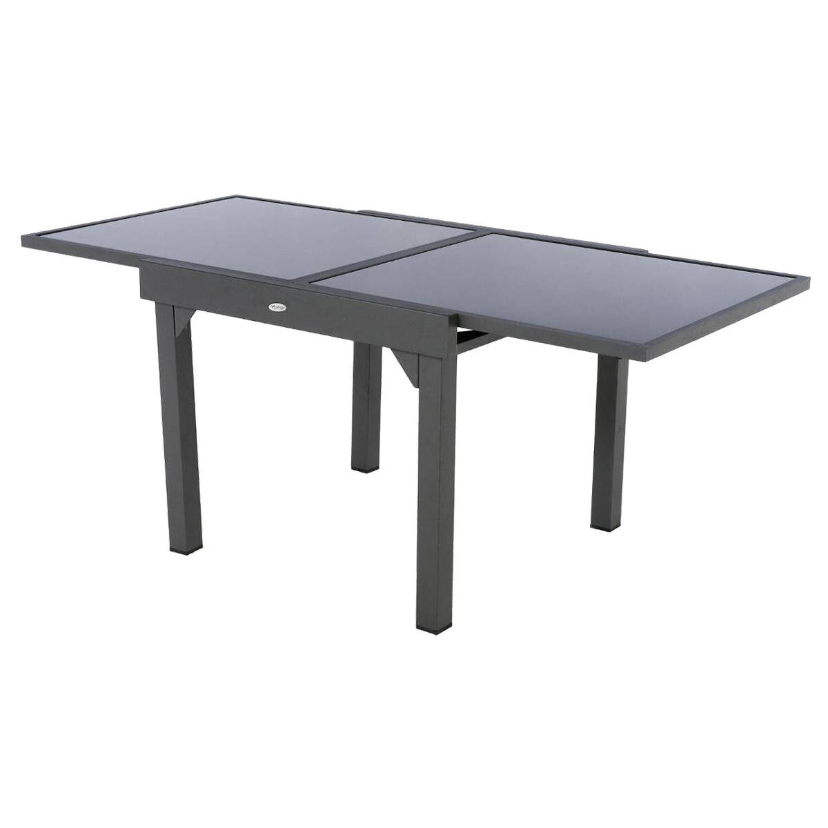 Mesa extensible PIAZZA gris graphite 90-180cm
