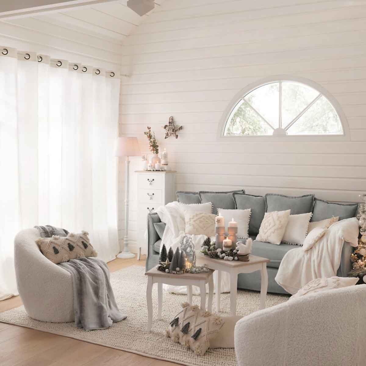 Sofá ODILON gris claro 3 plazas