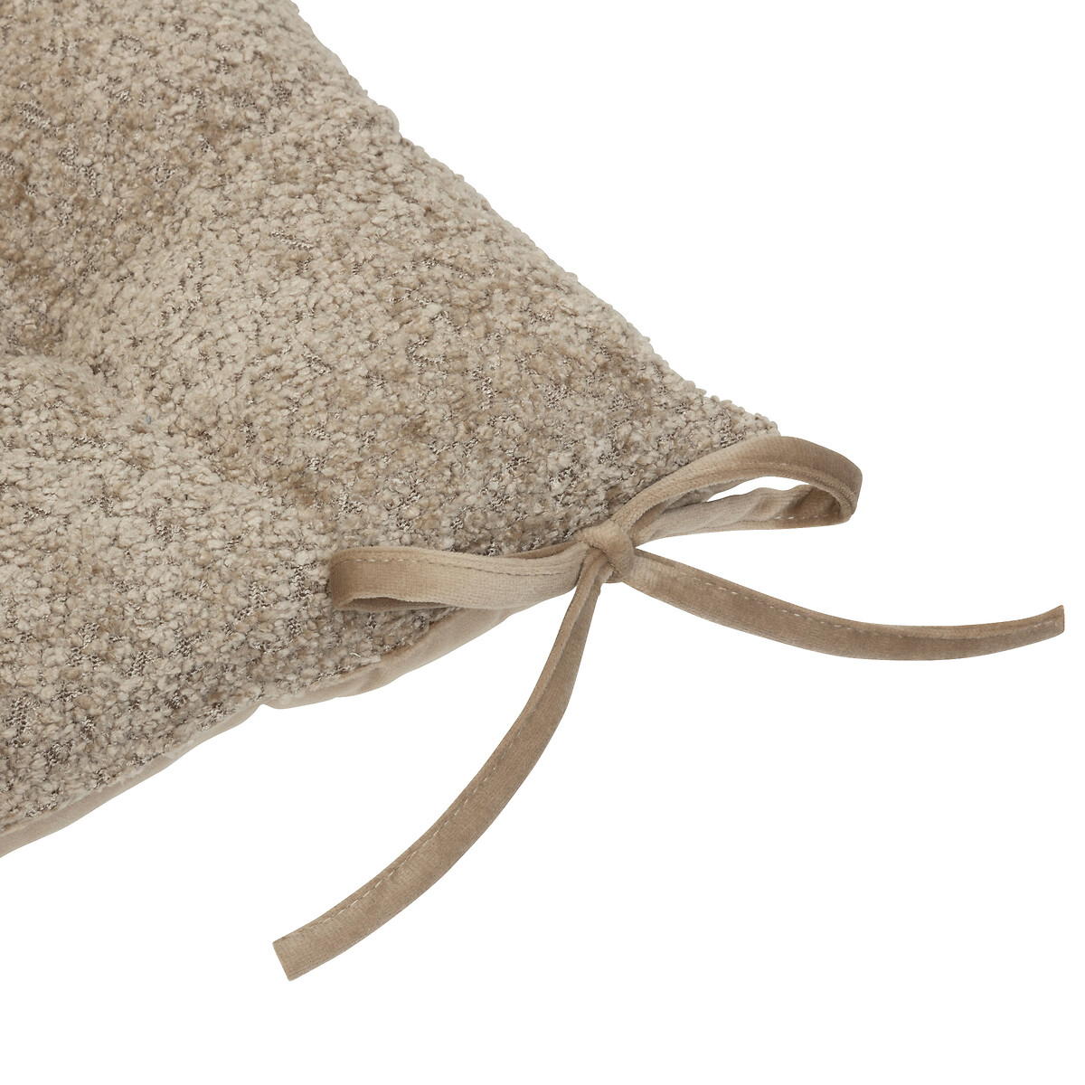 Coj&iacute;n para silla AUTOMNE bouclette taupe 38x38cm