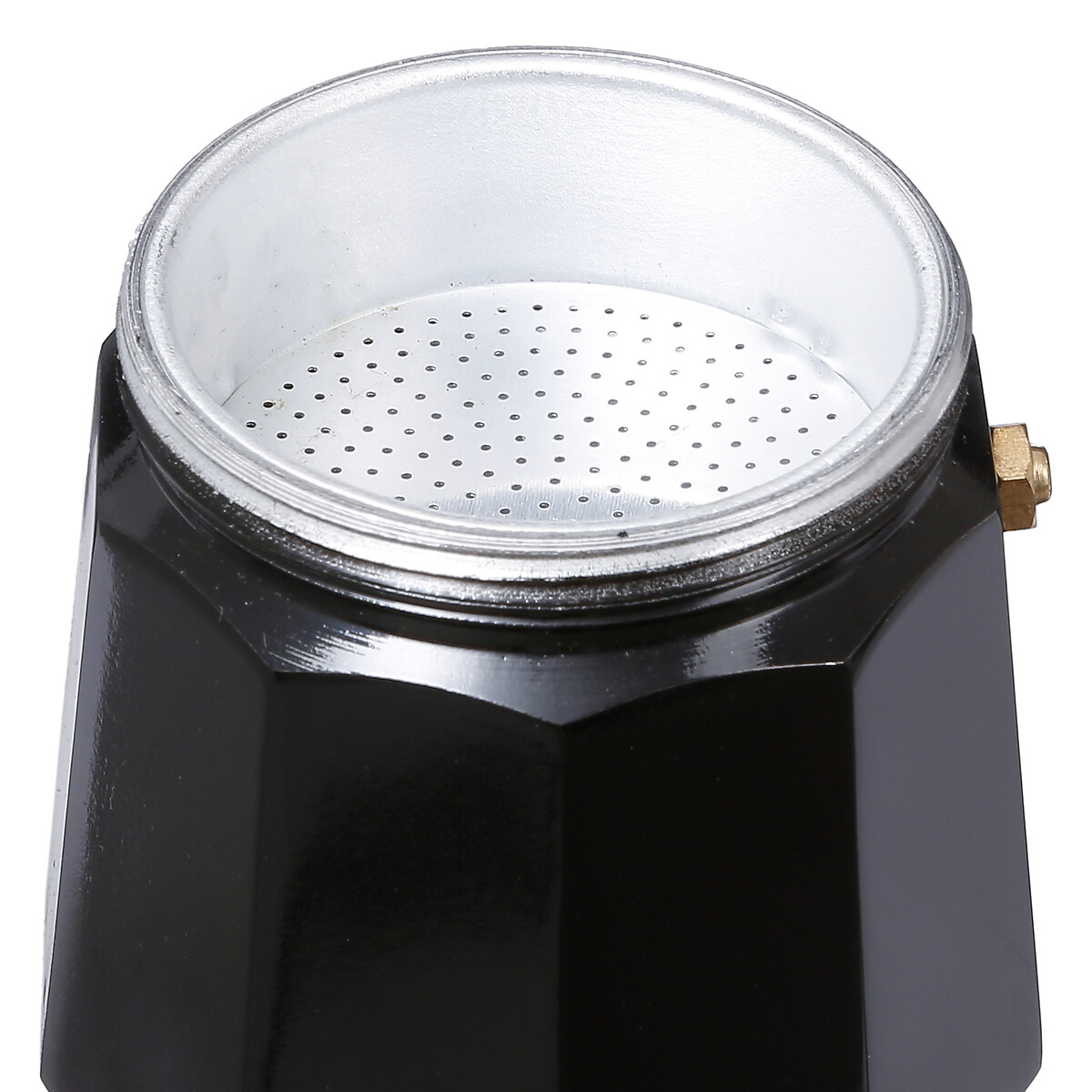 Cafeteira Preta Decorada Em Metal 350ml