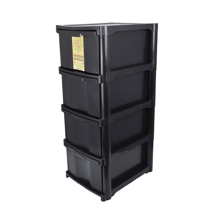 Organizador C/4 Cajones Pl&aacute;stico Recicl.