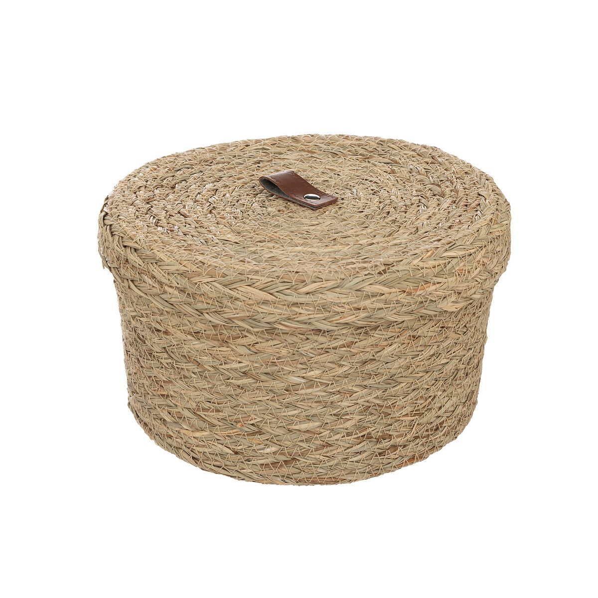 Caja ARIANNA beige de rafia 23cm