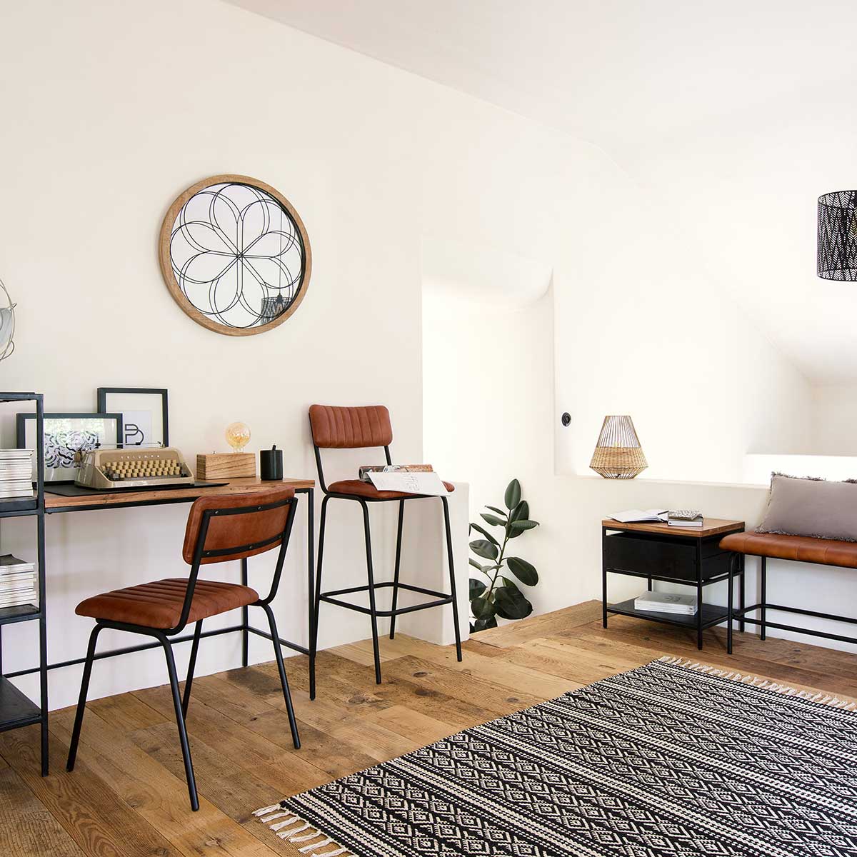 L&aacute;mpara De Mesa De Madera 20x8.3x8.8Cm