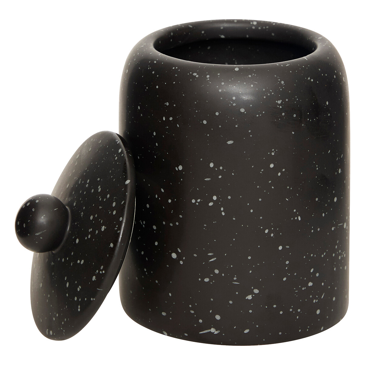 Tarro decorativo WONJ negro 15x10cm
