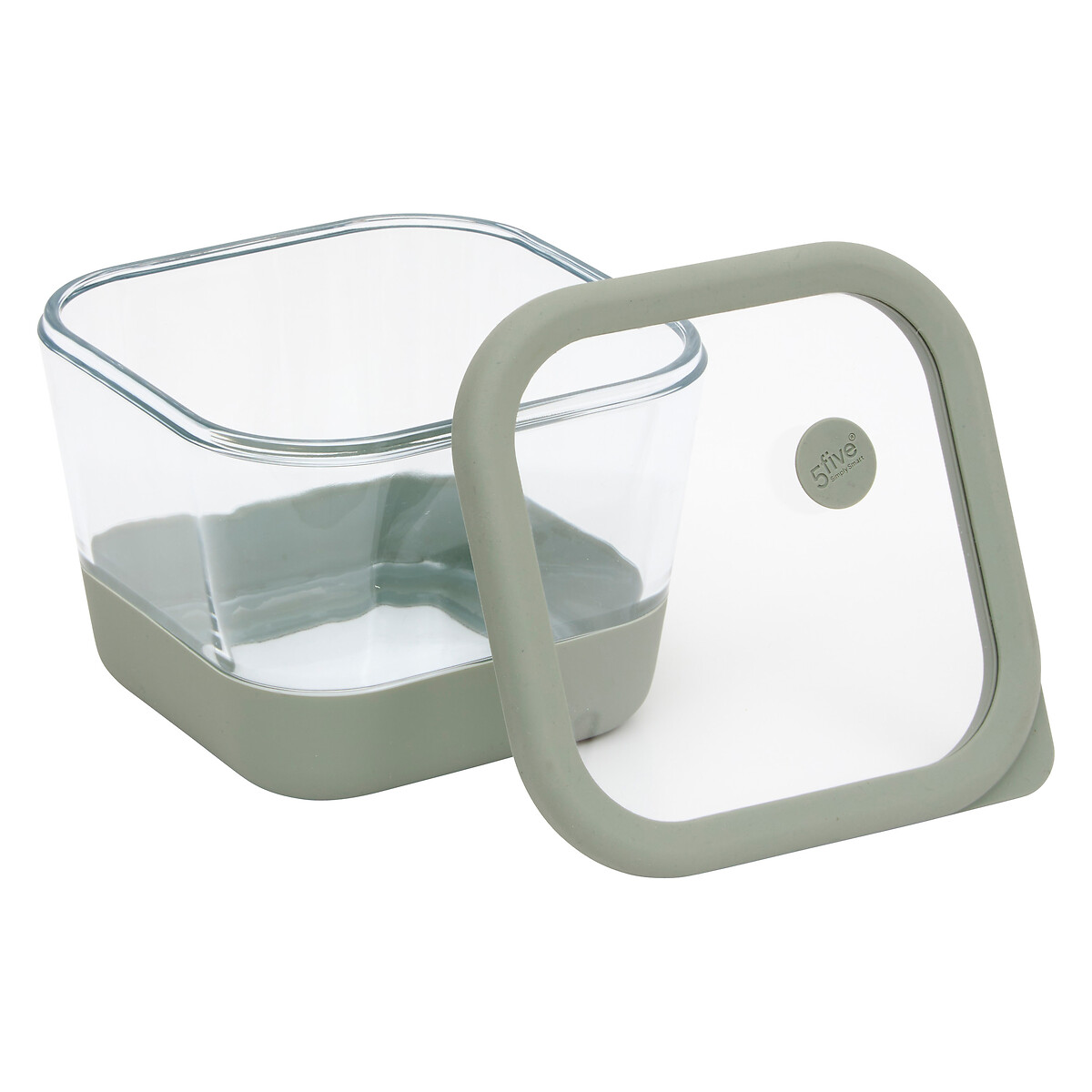 Caja cuadrada SILIGLASS gris 1,35L