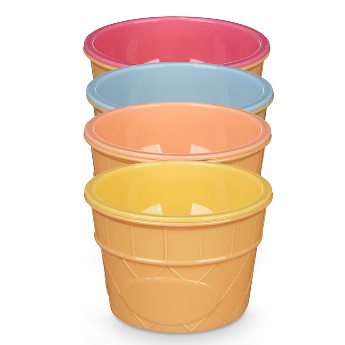 Juego de 4 copas de helado con cuchara