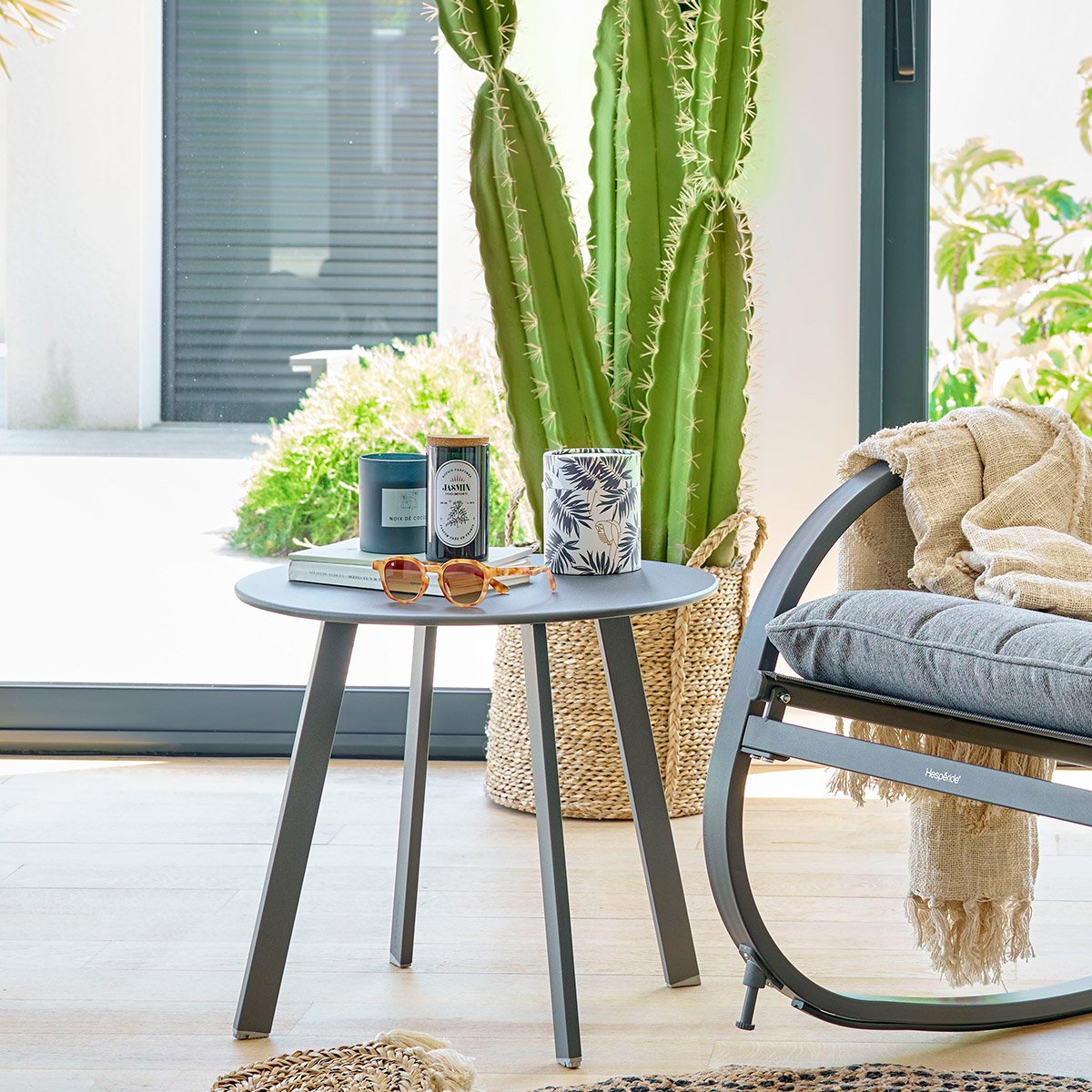 Mesa De Apoio Saona Cinza Graphite 50cm