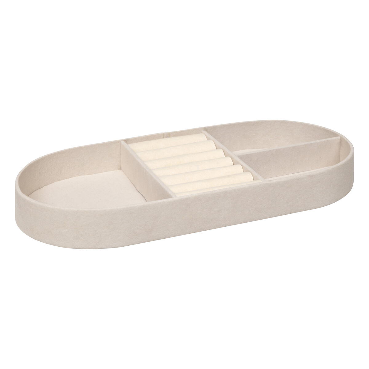 Joyero Enya De Terciopelo Beige 