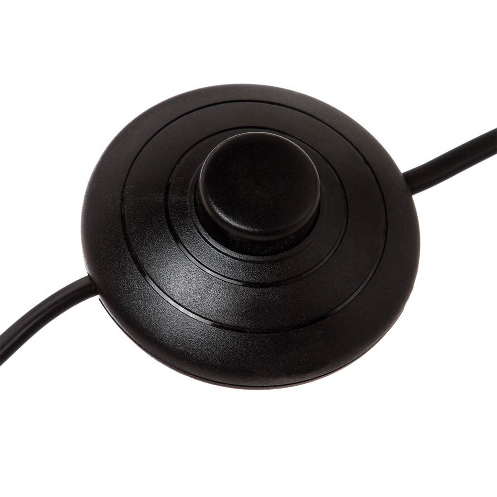 Candeeiro De Ch&atilde;o Runo Preto Com Trip&eacute; 145cm