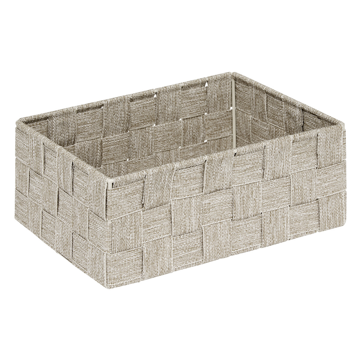 Juego de 3 cestas wc beige de poli&eacute;ster