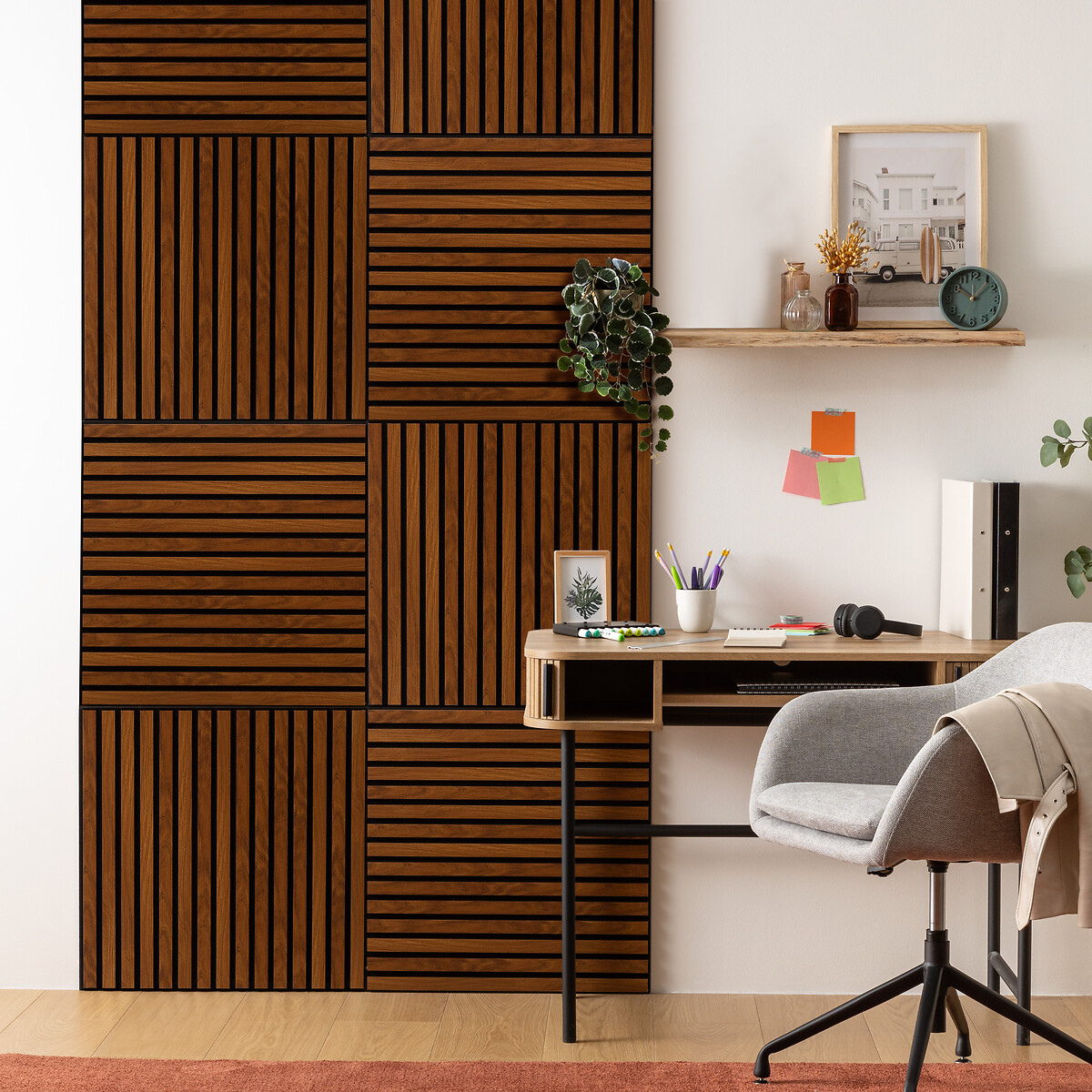 Panel decorativo COLVA marr&oacute;n oscuro de mdf 60cm