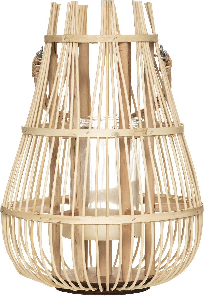 Farol De Ratán Beige 37.5Cm