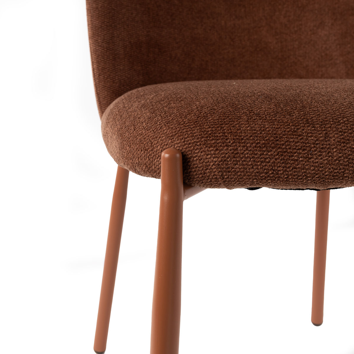 Silla MONTEVIL de tela marr&oacute;n