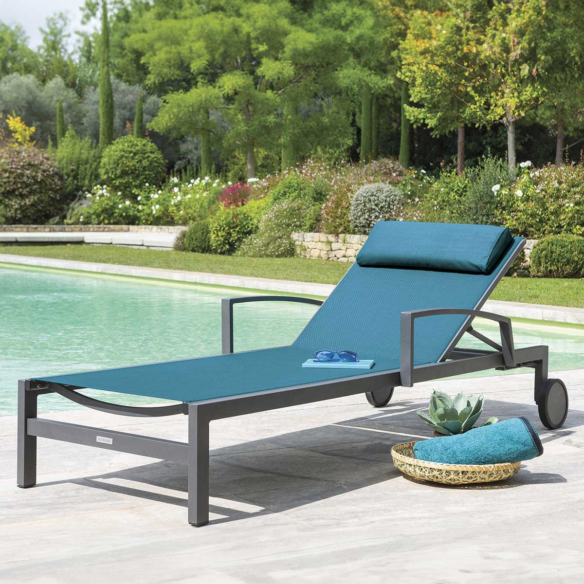 Tumbona OCALA azul canard y graphite