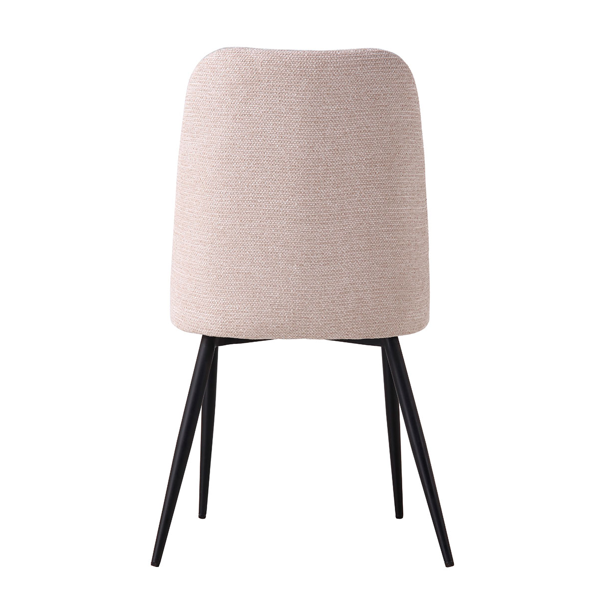 Silla KAFUE de tejido beige con patas negras