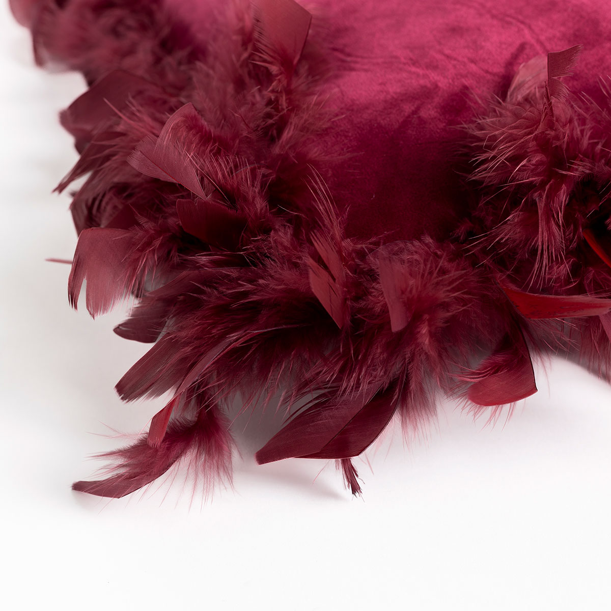 Cojín burdeos de terciopelo 40x40cm