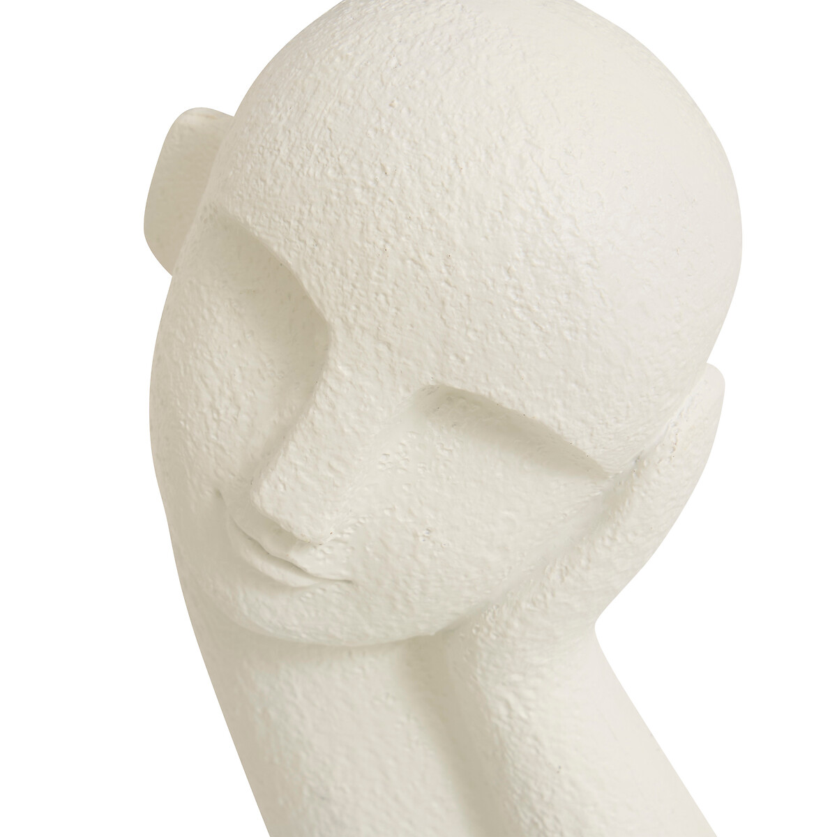 Figura en forma de rostro WONJ blanca