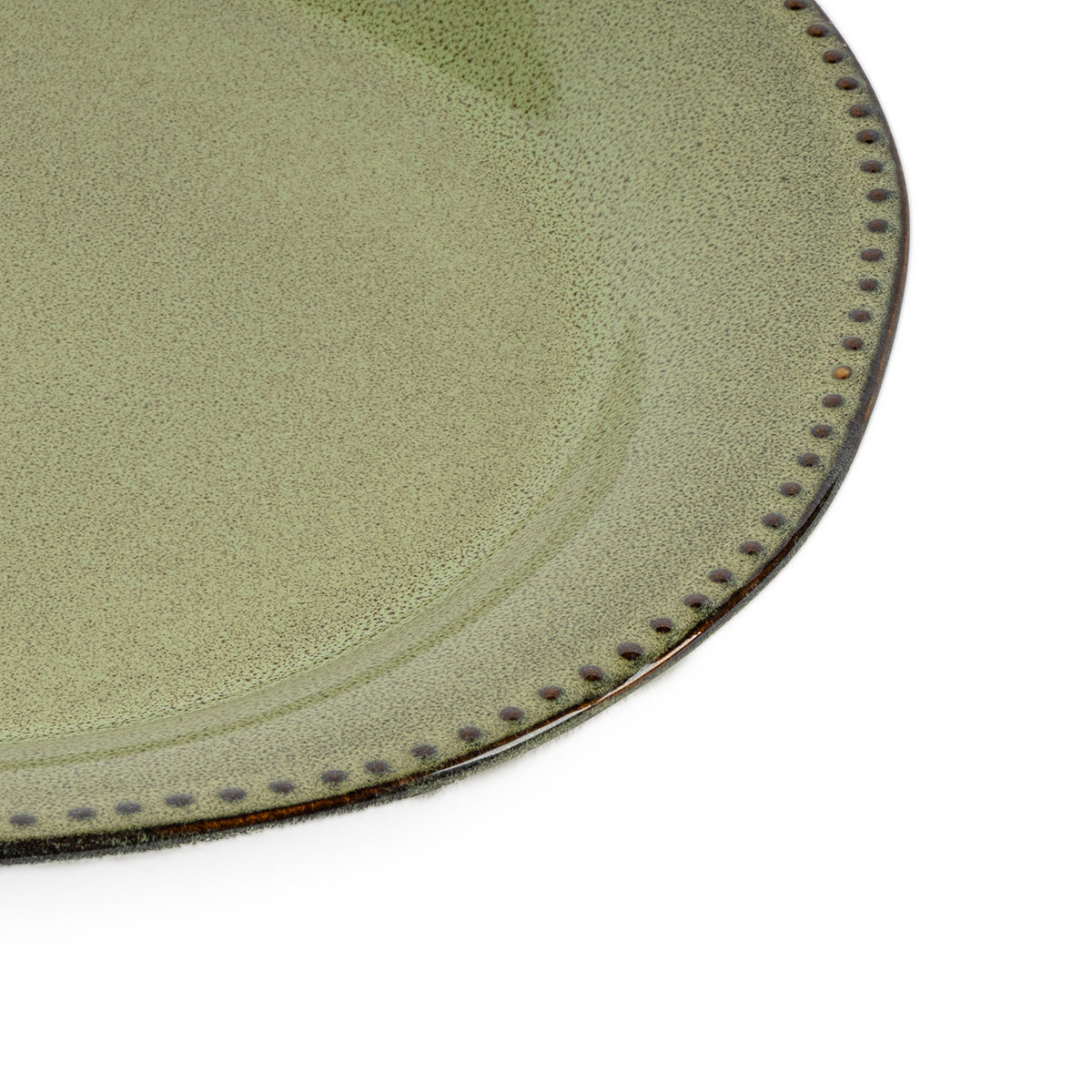 Plato Llano Capri  Verde Cerámica 27cm