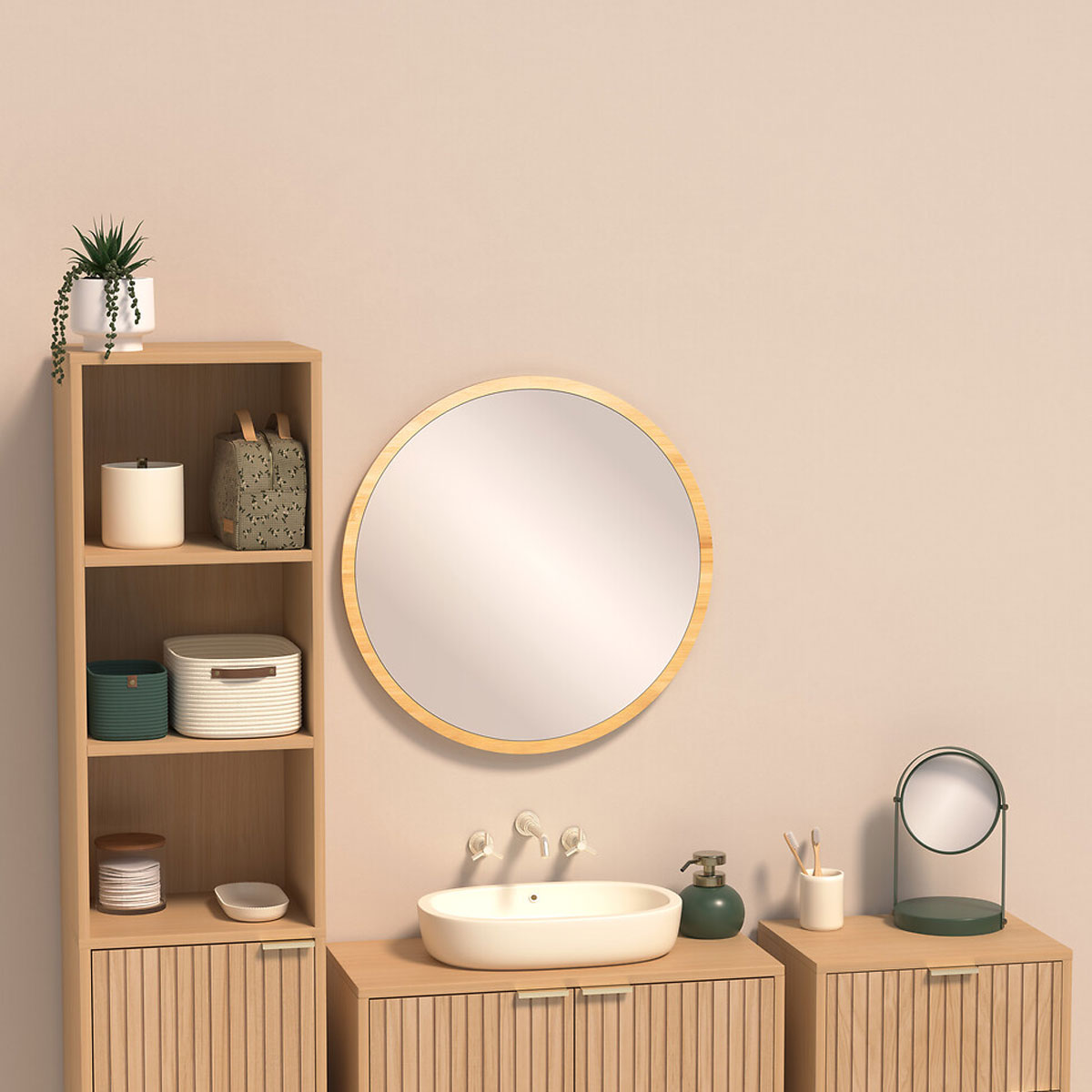 Vaso para cepillo de dientes DUO beige