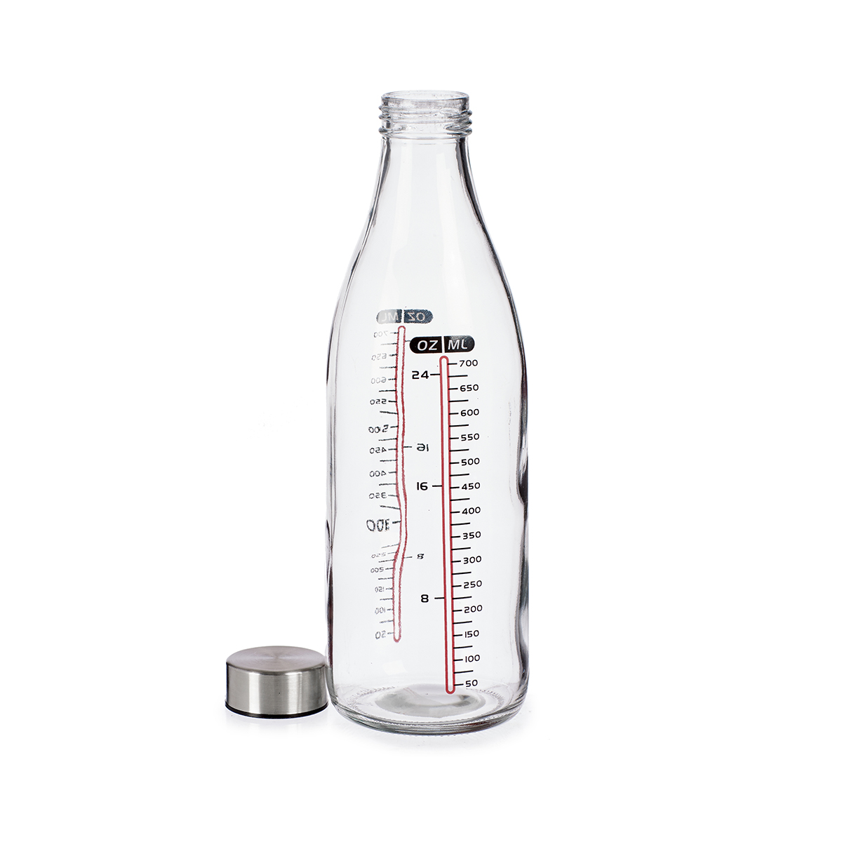 Botella Medidora C/Tapa Met&aacute;lica 1000Ml