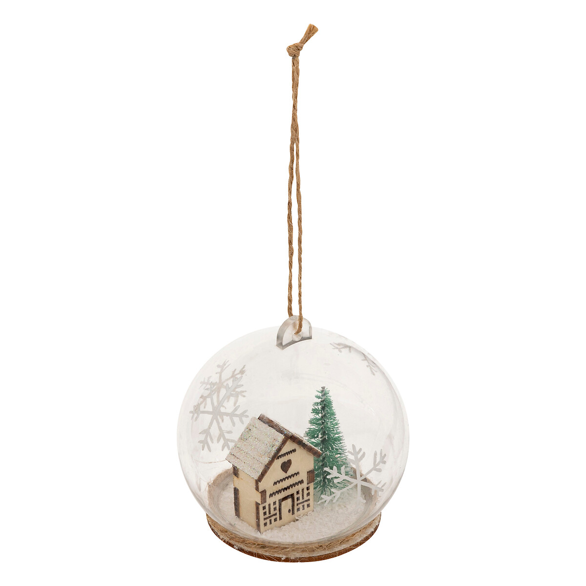 Bola de Navidad Casita, Copo de Nieve 8cm 