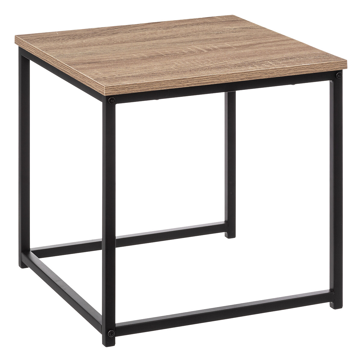 Conjunto De 2 Mesas De Apoio Aliaj Castanho E Preto