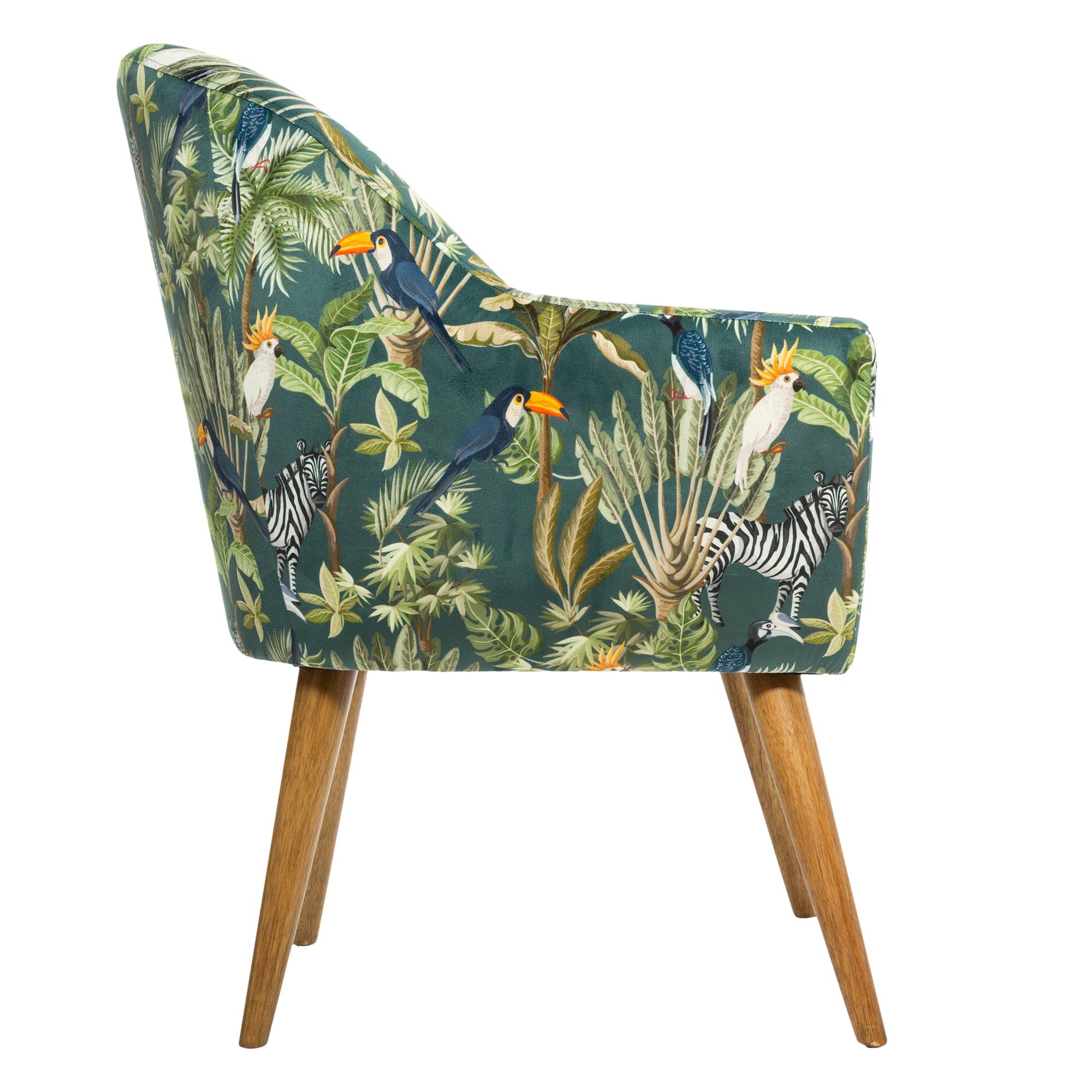 Sillón De Terciopelo Jungle 70.5x65x83Cm