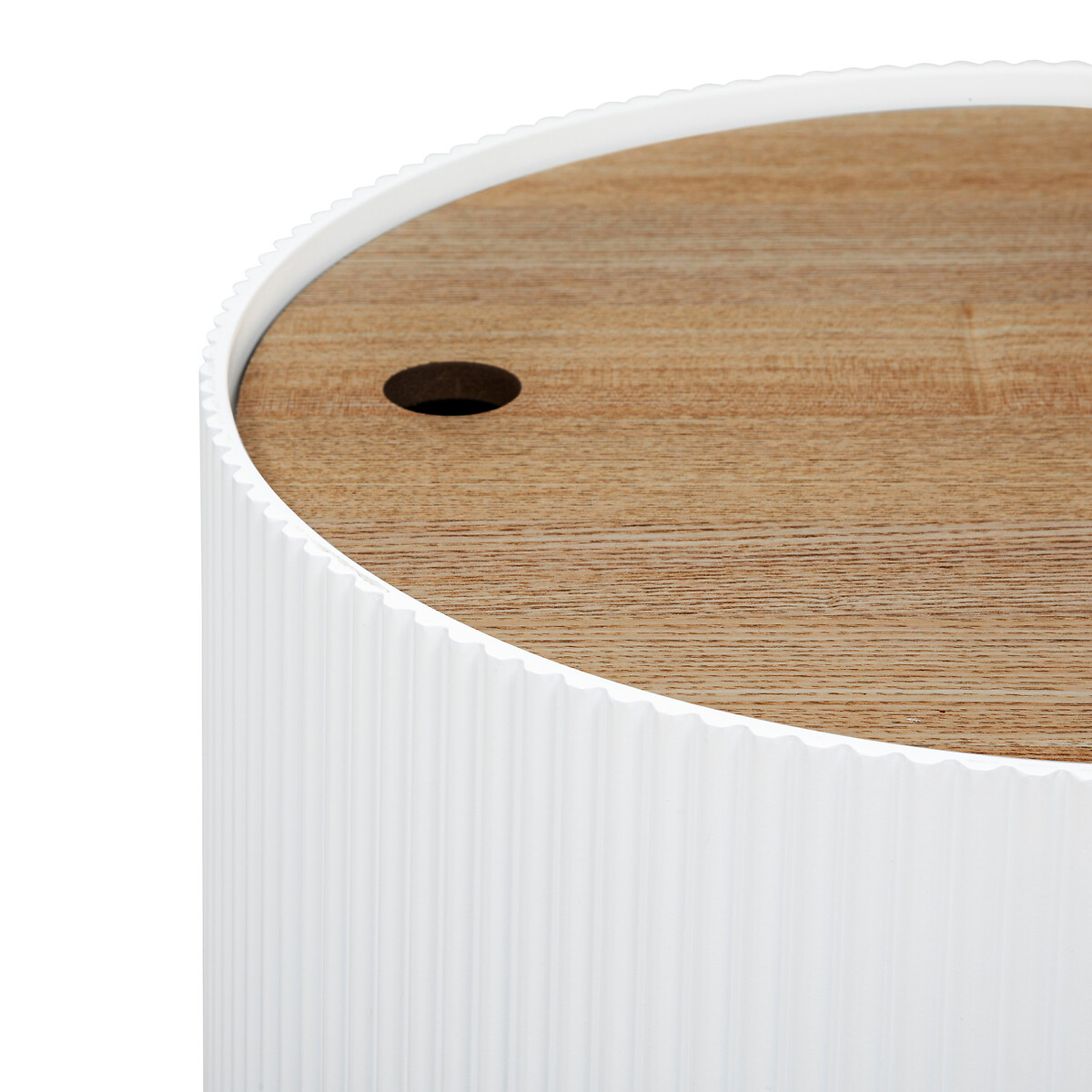 Mesa auxiliar ENOLA blanca y beige