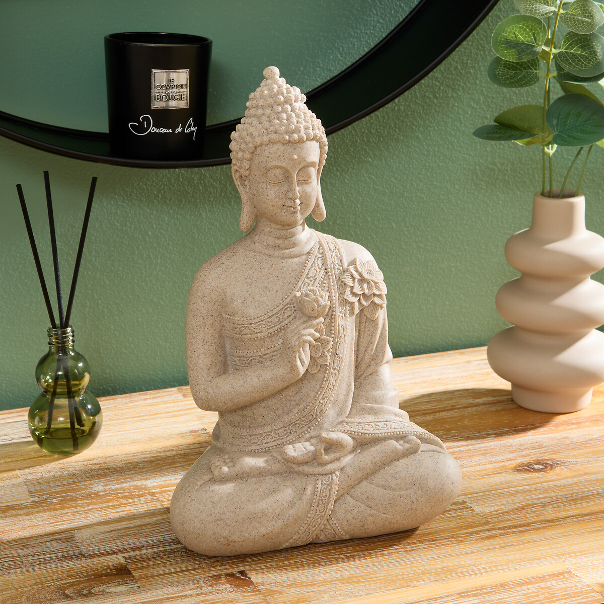 Figura Buda SALMA beige 27cm