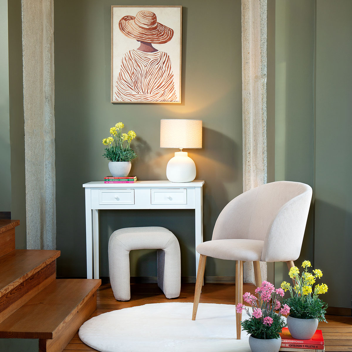 Silla CELESTE de tejido beige