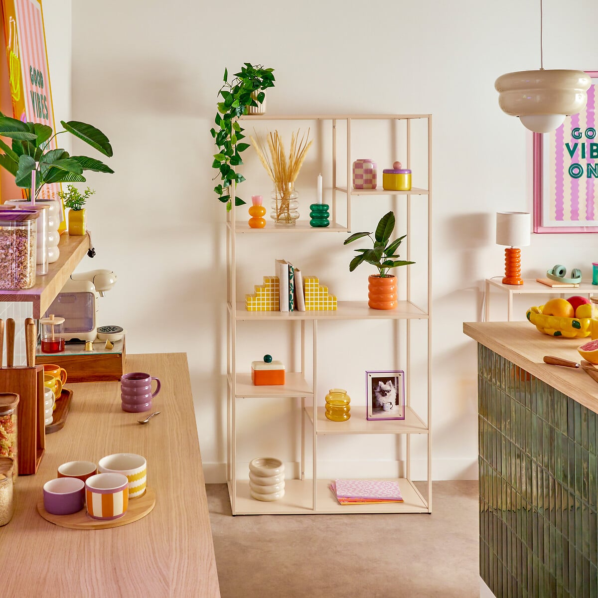 Maceta colgante POOLSIDE con planta artificial