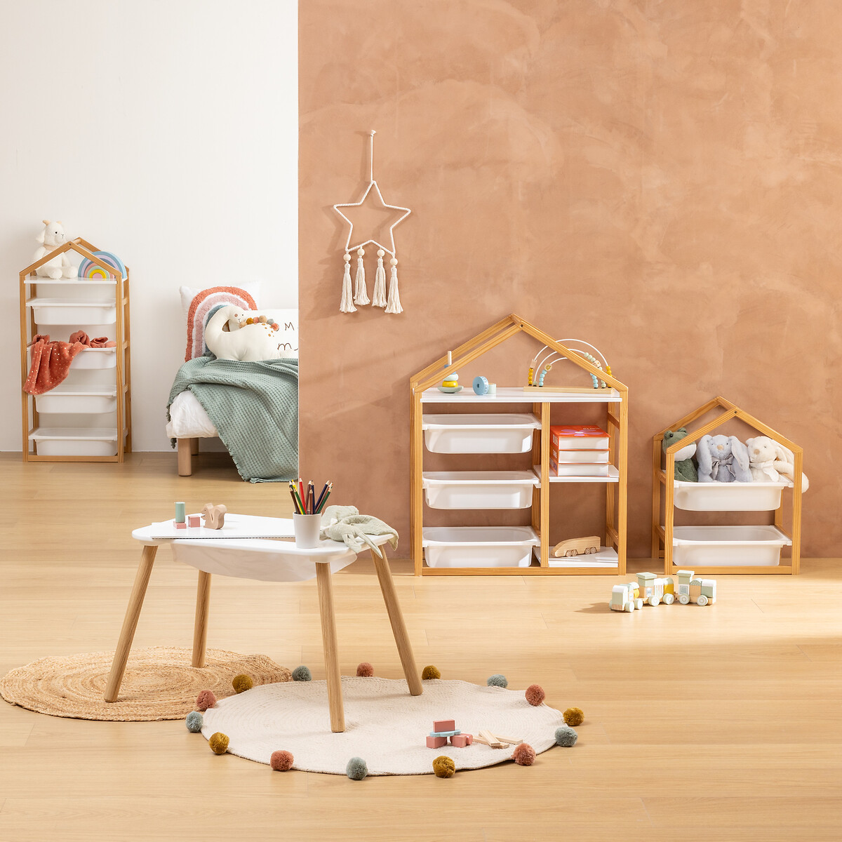 Estantería BAKO de 3 niveles con 3 cestas